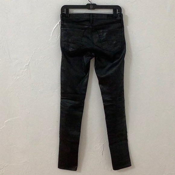 AG Adriano Goldschmied The Legging Super Skinny distressed Vegan Leather SZ 26 R - Picture 5 of 16